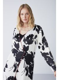 Σετ ρόμπα & νυχτικό Penye Mood  - Μαύρο - Σχέδιο