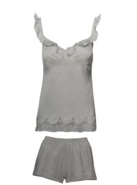 Νυφικό Baby doll Miss Rosy - Σατέν Ιβουάρ - Δαντέλα