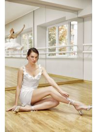 Νυφικό νυχτικό Miss Rosy - Σατέν Ιβουάρ - Δαντέλα