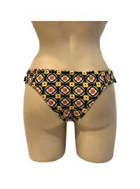 Γυναικείο Brazilian slip Lida - Εμπριμέ μαύρο - Δαντέλα