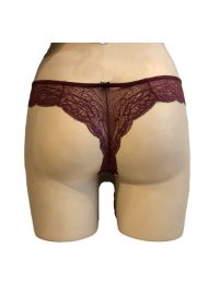 Γυναικείο Brazilian slip Lida - Φλοράλ δαντέλα - Δίχρωμο