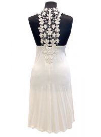 Γυναικείο νυχτικό Claire Katrania - Ιβουάρ - Δαντέλα πίσω