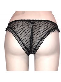 Γυναικείο slip Lida - Μαύρο τούλι - Κανονικό