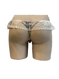 Γυναικείο String slip Lida - Εμπριμέ - Λεπτομέρειες δαντέλας