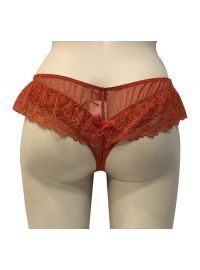 Γυναικείο String slip Lida - Κόκκινο - Τούλι & Δαντέλα