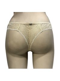 String slip Lida - Μπλε φλοράλ - Μπεζ δαντέλα