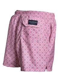 Ulisse Ανδρικό μαγιό - Ροζ Γεωμετρικά - Σορτς - Στεγνώνει γρήγορα