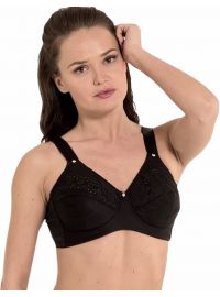 Σουτιέν Αμπάνελο Lingadore  - Μαύρο δαντέλα - Μεγάλα μεγέθη - Cup D E