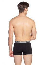 MED Ανδρικό boxer ALBIE - Μαύρο - Ασημί λάστιχο