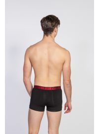 MED Ανδρικό boxer ALBIE - Μαύρο - Κόκκινο λάστιχο