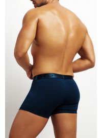 MED Ανδρικό boxer Logan - Μπλε Σκούρο με φαρδύ εξωτερικό μπλε σκούρο λάστιχο
