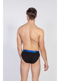 MED Ανδρικό Slip Logan - Royal/Μαύρο με φαρδύ εξωτερικό λάστιχο