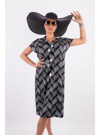 Φόρεμα Claire Katrania - Outwear midi - Γραμμικό Print