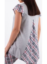 Γυναικεία πυτζάμα Claire Katrania - Κάπρι - Γκρι Καρό