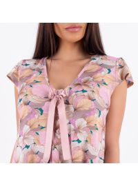 Γυναικεία πυτζάμα Claire Katrania - Κάπρι - Ροζ Φλοράλ