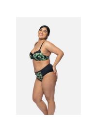 Γυναικείο μαγιό slip Dorina Kano - Μπικίνι Ψηλόμεσο - Μαύρο Print
