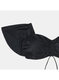 Μαγιό Crop Top Rock Club - Bikini Plus Size - Μαύρο - Με μανίκια