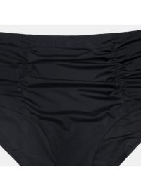 Μαγιό slip Plus Size Rock Club - Ψηλόμεσο Μαύρο - Μπικίνι με σούρες