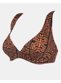 Μαγιό top Rock Club - Totem print - Bikini για μεγάλο στήθος - Cup C D