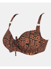 Μαγιό top Rock Club - Totem print - Bikini για μεγάλο στήθος - Cup D E