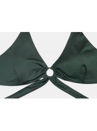 Μαγιό τρίγωνο Rock Club - Κυπαρισσί με κρίκο - Τοπ Bikini Plus Size