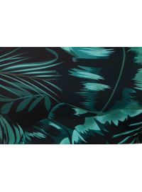 Μαγιό slip Plus Size Rock Club - Ψηλόμεσο Palm print- Μπικίνι με σούρες