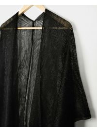 Γυναικείο Κιμονό Shiny Rock Club - Μαύρο με κρόσια