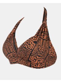 Μαγιό top Τρίγωνο Rock Club - Totem print - Bikini για μεγάλο στήθος - Cup E