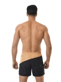MED Ανδρικό Μαγιό - Σορτς ALLEN - Μαύρο με μπεζ