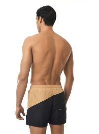 MED Ανδρικό Μαγιό - Σορτς ALLEN - Μαύρο με μπεζ
