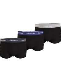Ανδρικά boxer Calvin Klein - Μαύρο με χρωματιστό λάστιχο - 3 pack