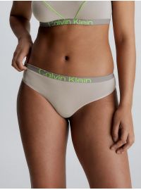 Γυναικείο String  Calvin Klein - Γκρι Thong - Green Flash logo