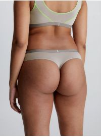 Γυναικείο String  Calvin Klein - Γκρι Thong - Green Flash logo