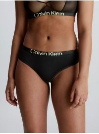 Γυναικείο String  Calvin Klein - Μαύρο Thong - Sunny Lime logo