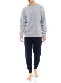 Ανδρική πυτζάμα Pink Label - Γκρι μπλούζα - Μπλε παντελόνι