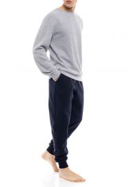 Ανδρική πυτζάμα Pink Label - Γκρι μπλούζα - Μπλε παντελόνι