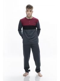 Ανδρική πυτζάμα Galaxy - Βαμβακερή - Γκρι