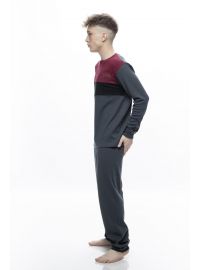 Ανδρική πυτζάμα Galaxy - Βαμβακερή - Γκρι