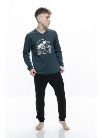 Ανδρική πυτζάμα Galaxy - Κυπαρισσί -  Homewear Set