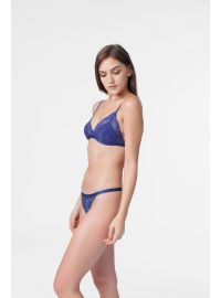 Bralette Dorina STELLA - 1+1 ΔΩΡΟ - Δαντέλα - Χωρίς Μπανέλα - Μπλε - Μαύρο