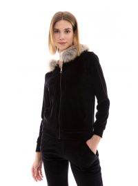 Γυναικεία Φόρμα Pink Label - Μαύρη - Ζακέτα με κουκούλα