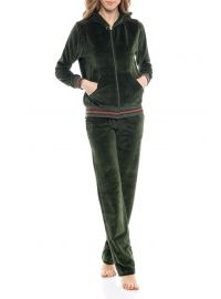 Γυναικεία Φόρμα Pink Label - Με ζακέτα - Βελουτέ λαδί