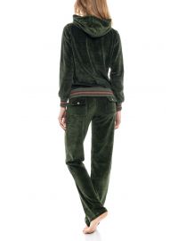 Γυναικεία Φόρμα Pink Label - Με ζακέτα - Βελουτέ λαδί