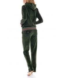 Γυναικεία Φόρμα Pink Label - Με ζακέτα - Βελουτέ λαδί