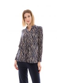 Γυναικεία Πυτζάμα Pink Label - Animal μπλούζα - Navy παντελόνι