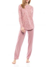 Γυναικεία Πυτζάμα Pink Label - Animal print - Ροζ παντελόνι