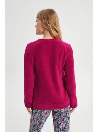 Γυναικεία Πυτζάμα Vamp - Ροζ Εμπριμέ - Βελουτέ