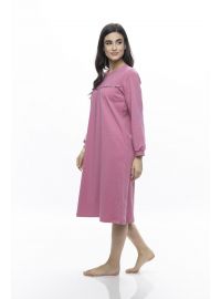 Γυναικείο νυχτικό Galaxy - Ροζ Midi - Plus Size