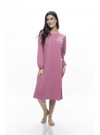 Γυναικείο νυχτικό Galaxy - Ροζ Midi - Plus Size