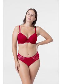 Σουτιέν Dorina ARA - 1+1 ΔΩΡΟ - Κόκκινο - Μαύρο - Μεγάλα μεγέθη - Cup E